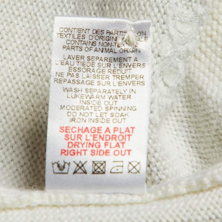 Pre Owned Dior White/Blue Tie-Dye Wool Full Sleeve Sweater 12 Yrs