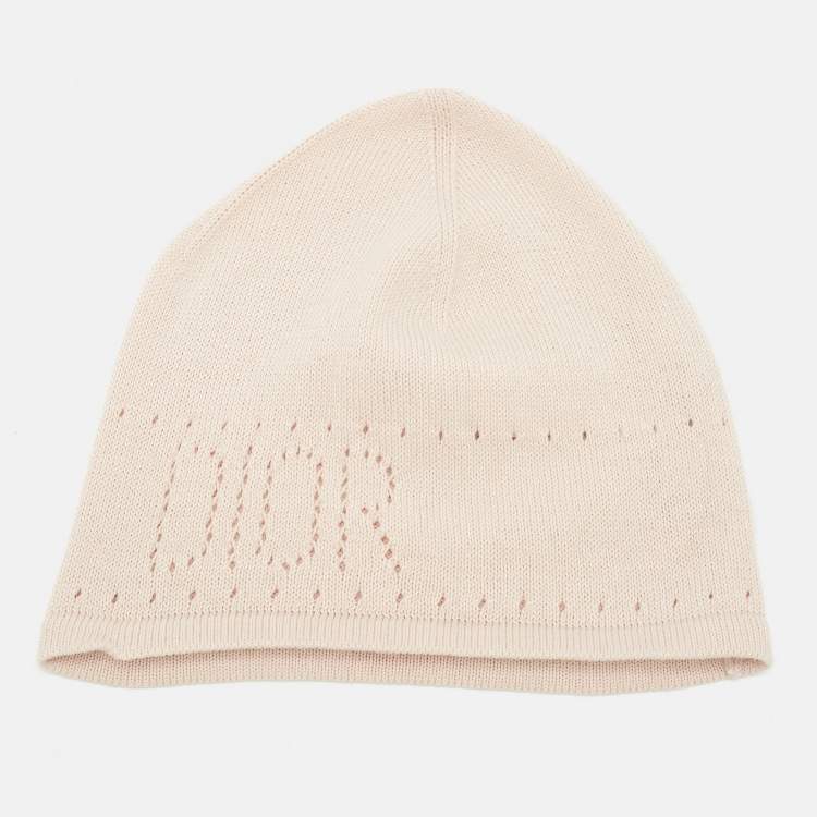 Pre Owned Baby Dior Beige Cotton Knit Beanie 