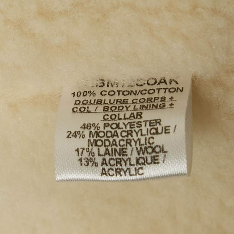 Pre Owned Christian Dior Kids Blue Faux Shearling and Denim Jacket 6Yrs