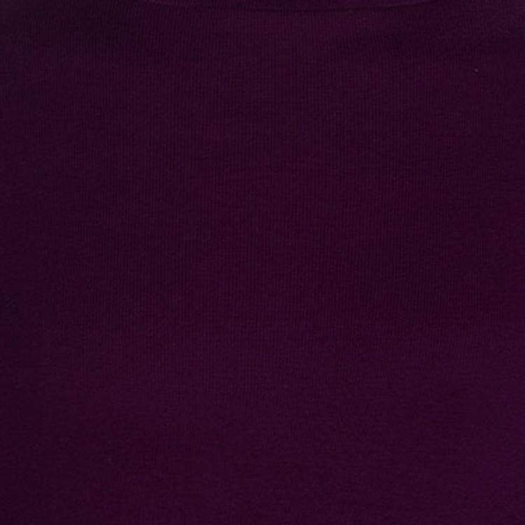 Pre Owned Dior Burgundy Knit Turtleneck Long Sleeve Top 8 Yrs