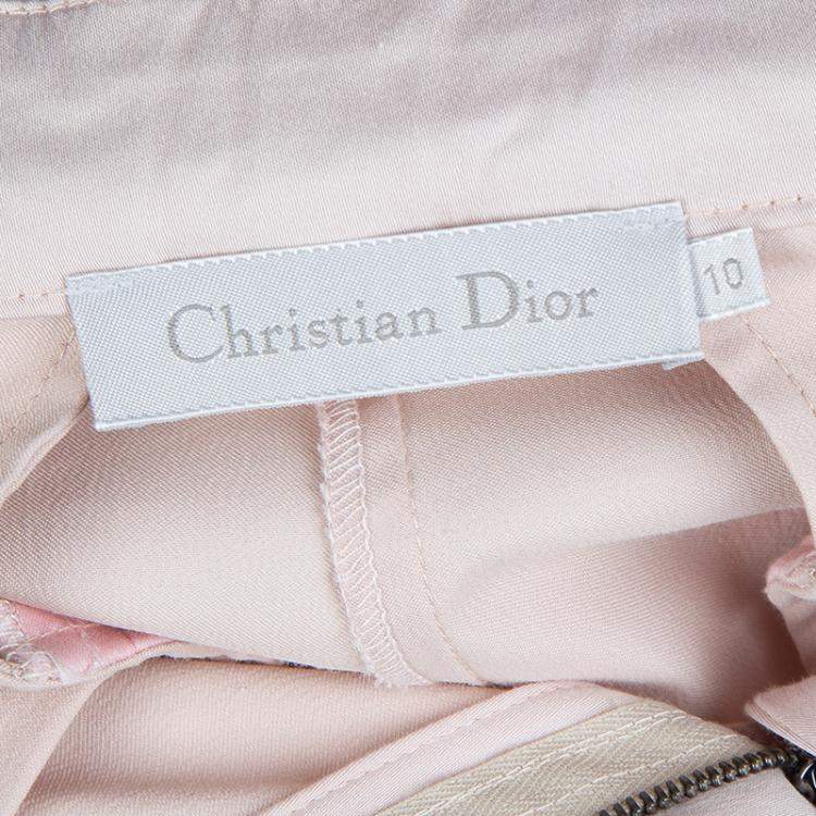 Pre Owned Dior Pink Side Stripe Detail Skinny Trousers 10 Yrs