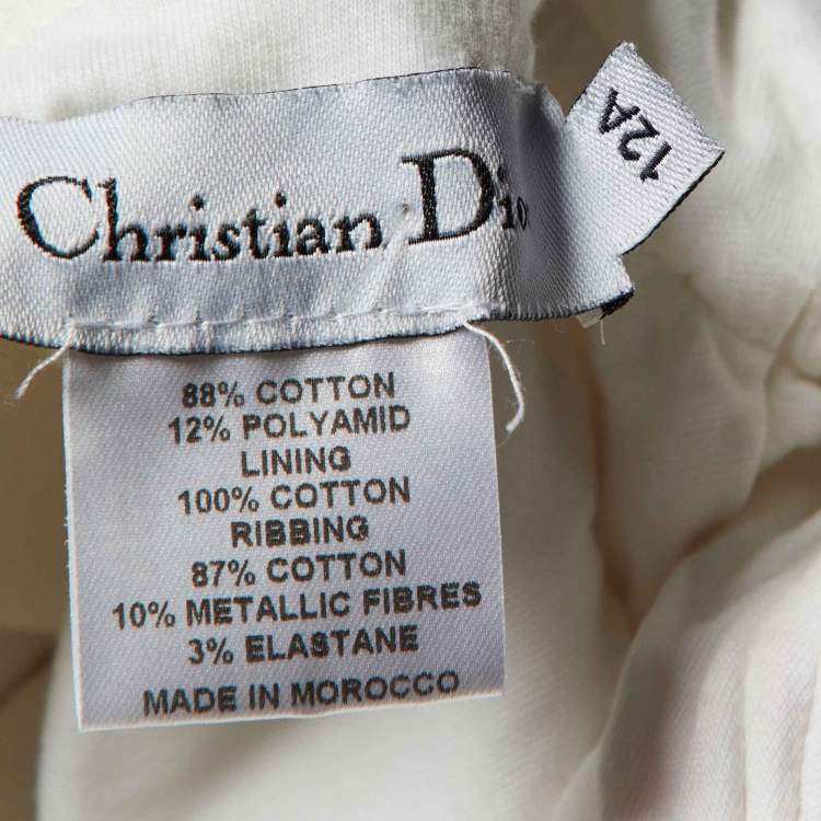 Pre Owned Christian Dior Kid Terry Cotton Zip-Up Hooded Track Jacket 12 Yrs