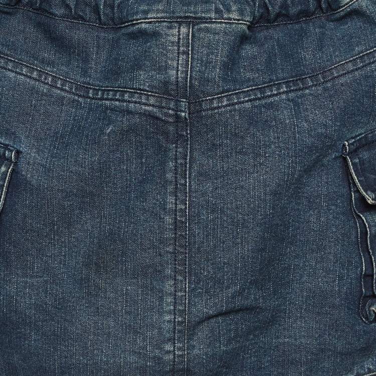 Pre Owned Dior Kids Navy Blue Denim Shorts 6 Yrs