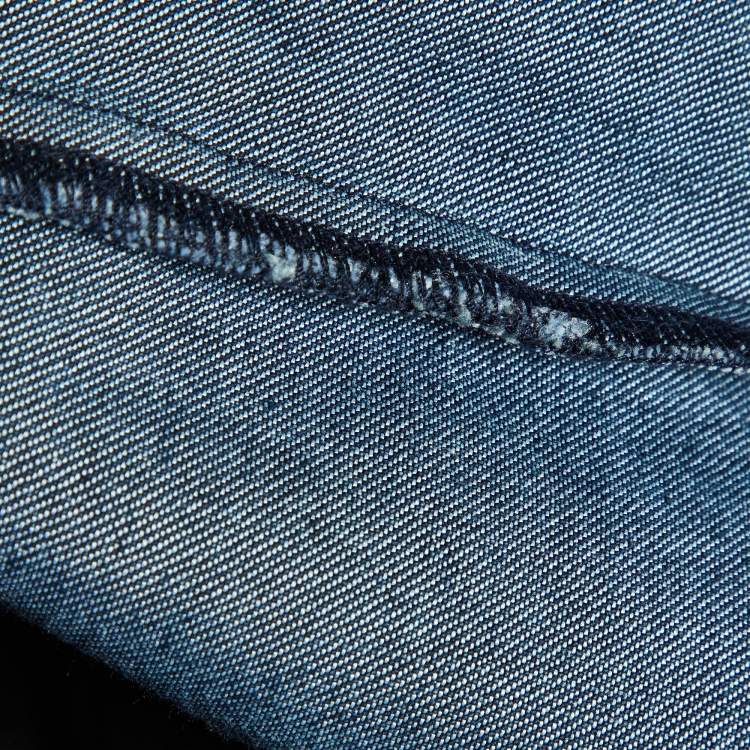 Pre Owned Dior Kids Navy Blue Denim Shorts 6 Yrs