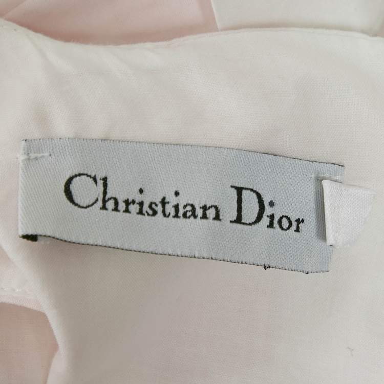 Pre Owned Christian Dior Kids Pink Checks Cotton A-Line Dress 6Yrs