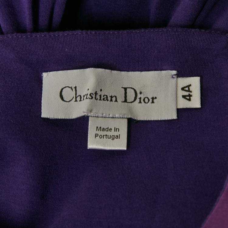 Pre Owned Dior Kids Purple Cotton Knit Sleeveless Dress 4 Yrs