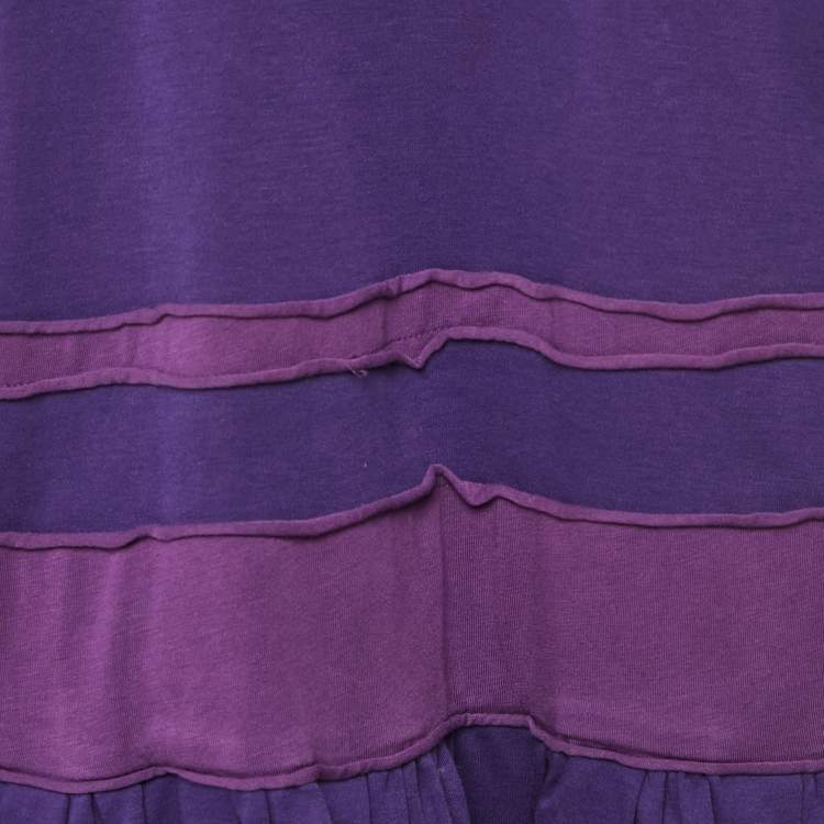 Pre Owned Dior Kids Purple Cotton Knit Sleeveless Dress 4 Yrs