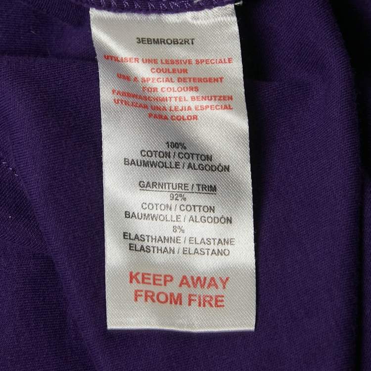 Pre Owned Christian Dior Kids Purple Jersey Tired Dress 8 Yrs 