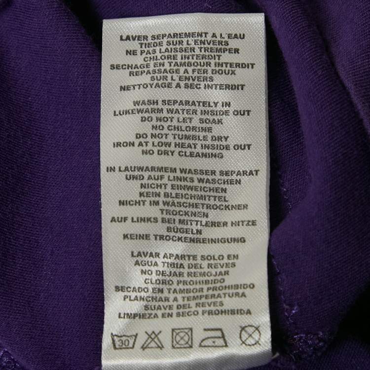 Pre Owned Christian Dior Kids Purple Jersey Tired Dress 8 Yrs 