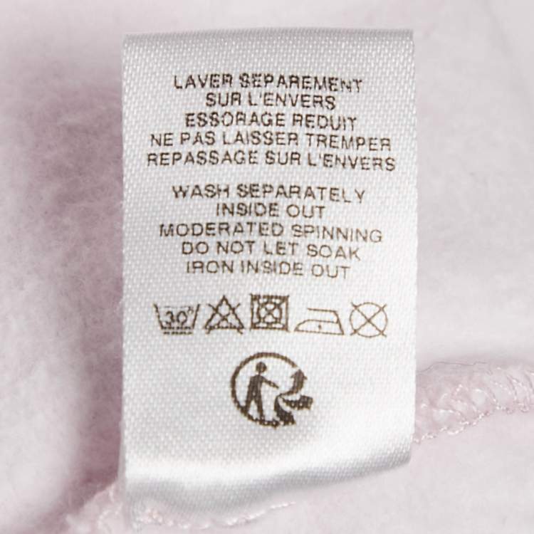 Pre Owned Baby Dior Pink Logo Print Cotton Knit Track Pants 36 M