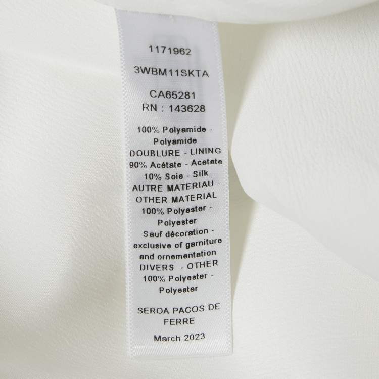 Pre Owned Dior Kids White Tulle Asymmetric Skirt 10 Yrs