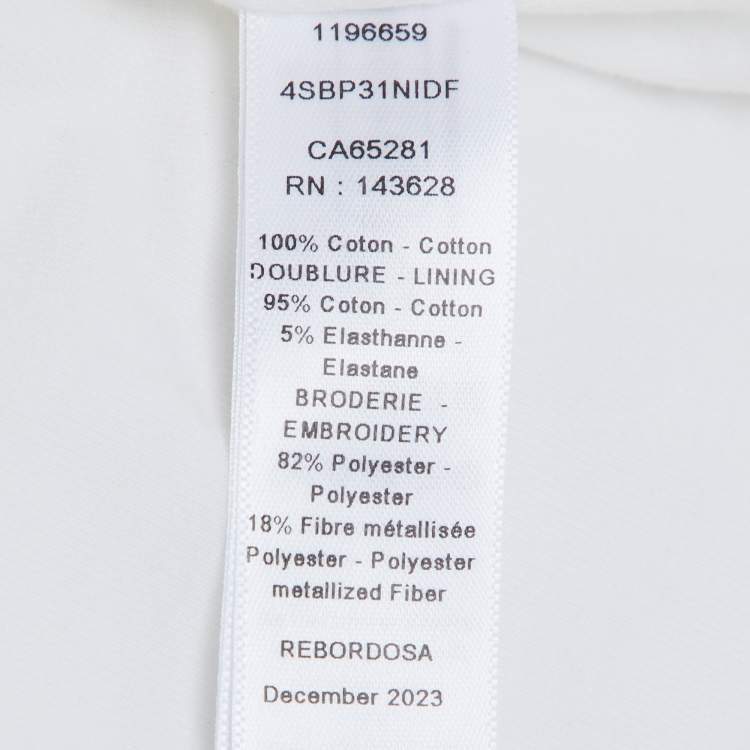 Pre Owned Baby Dior Off White Cotton Embroidered Sleeping Bag