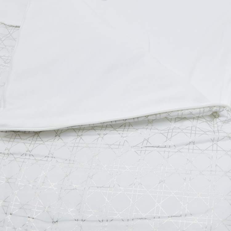 Pre Owned Baby Dior White Cannage Print Cotton Sleeping Bag