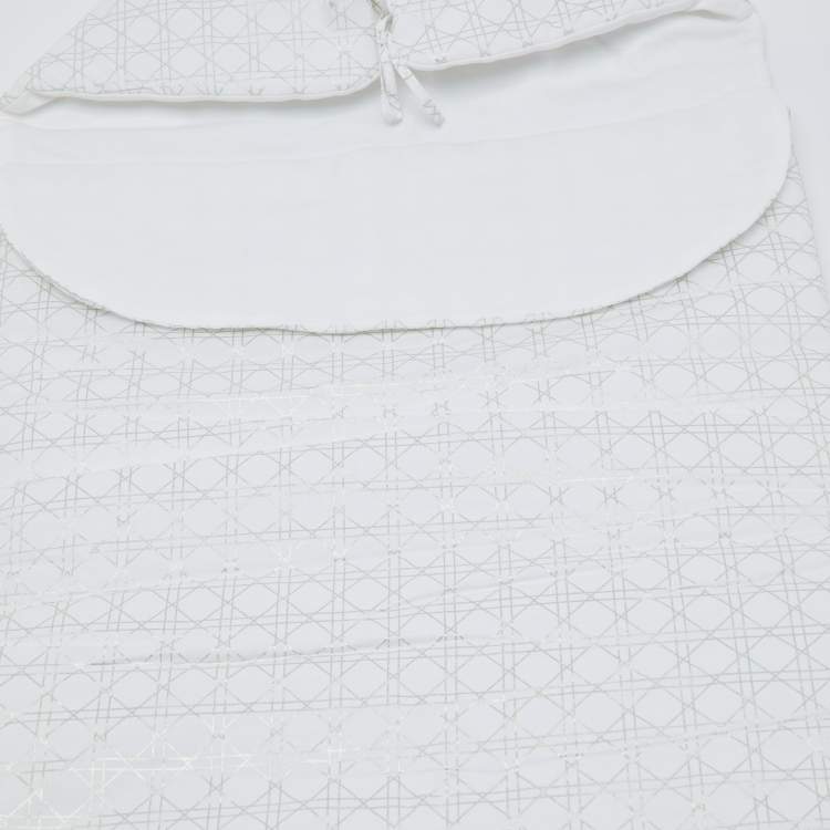 Pre Owned Baby Dior White Cannage Print Cotton Sleeping Bag