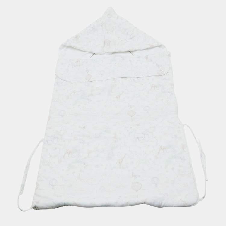 Pre Owned Baby Dior White Printed Cotton Sleeping Bag