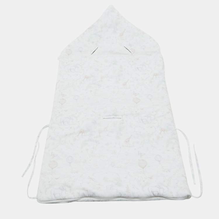 Pre Owned Baby Dior White Printed Cotton Sleeping Bag