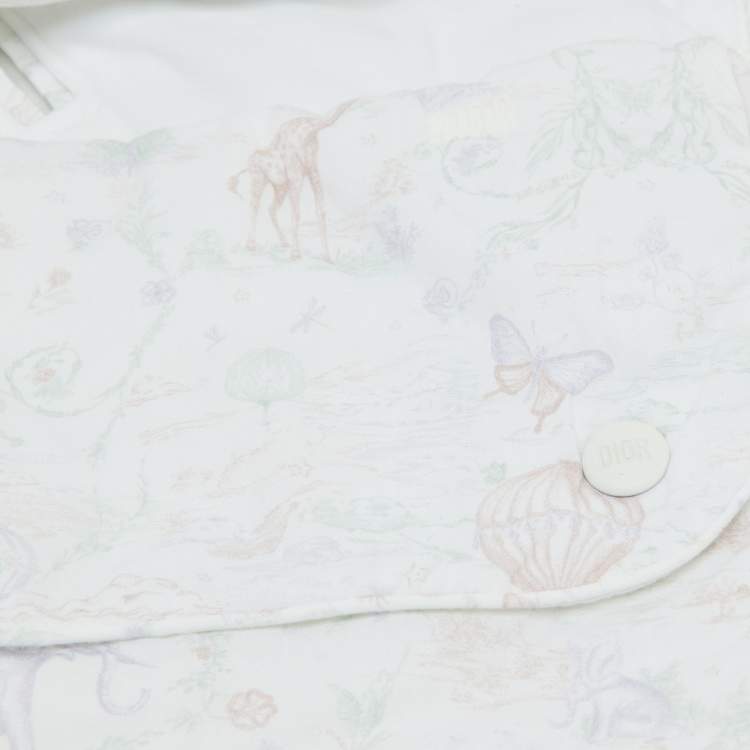 Pre Owned Baby Dior White Printed Cotton Sleeping Bag