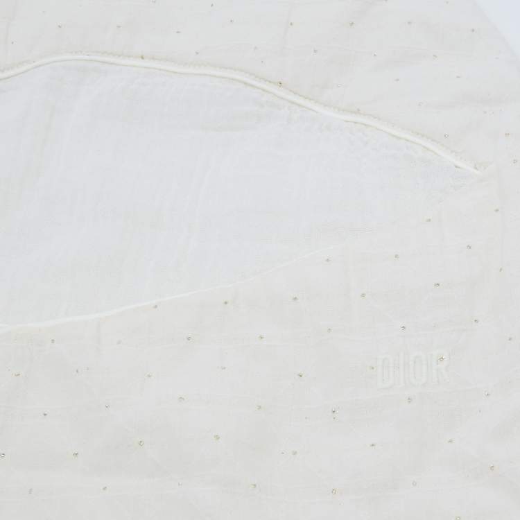 Pre Owned Baby Dior Ivory Cannage Pattern Cotton Sleeping Bag