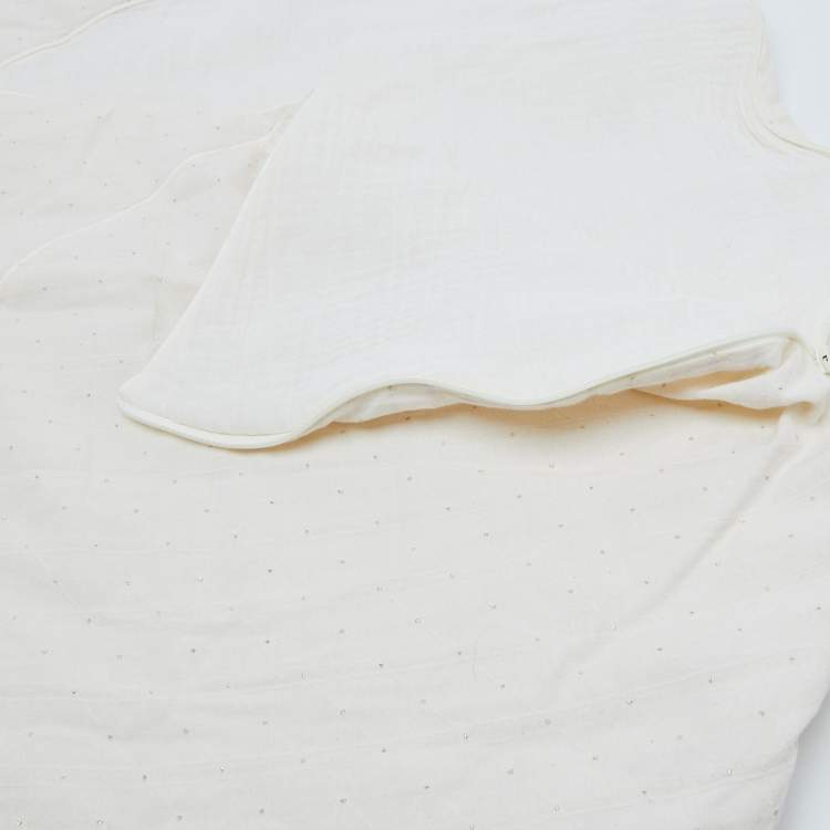 Pre Owned Baby Dior Ivory Cannage Pattern Cotton Sleeping Bag