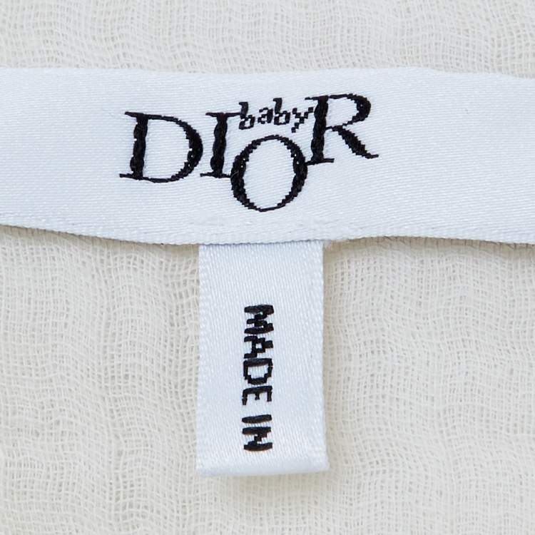 Pre Owned Baby Dior Ivory Cannage Pattern Cotton Sleeping Bag