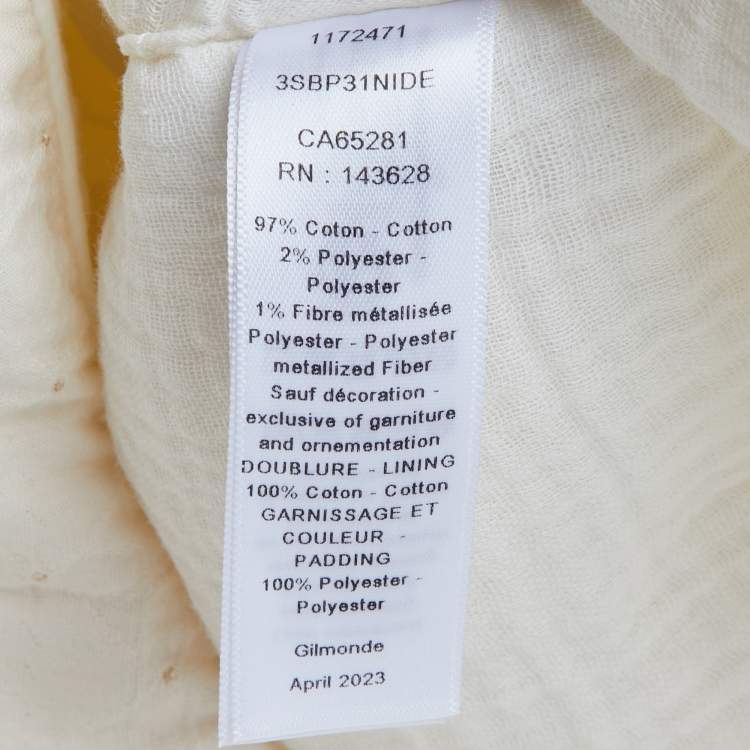 Pre Owned Baby Dior Ivory Cannage Pattern Cotton Sleeping Bag