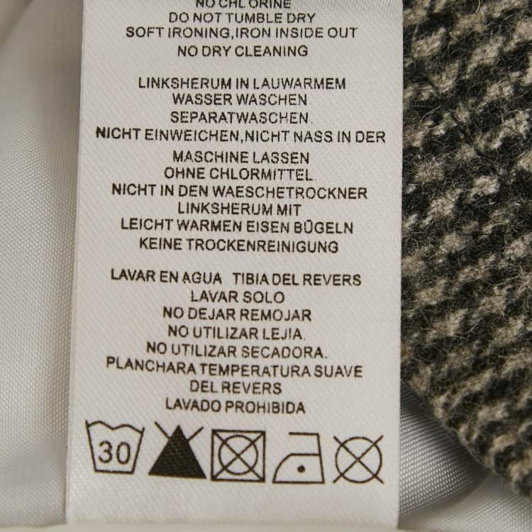 Pre Owned جاكيت فرو حقيقي أسود مع نقش هوندستوث من كريستيان ديور للأطفال 8 سنوات