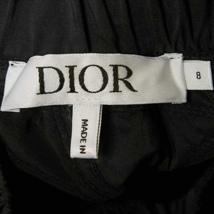 Pre Owned تنورة طويلة مبطنة نايلون أسود ديور 8 سنوات