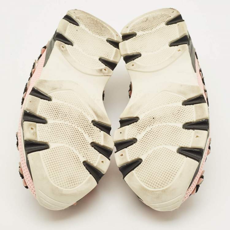 Pre Owned Dior Fusion Size 29  Pink Embellished Mesh Sneakers 