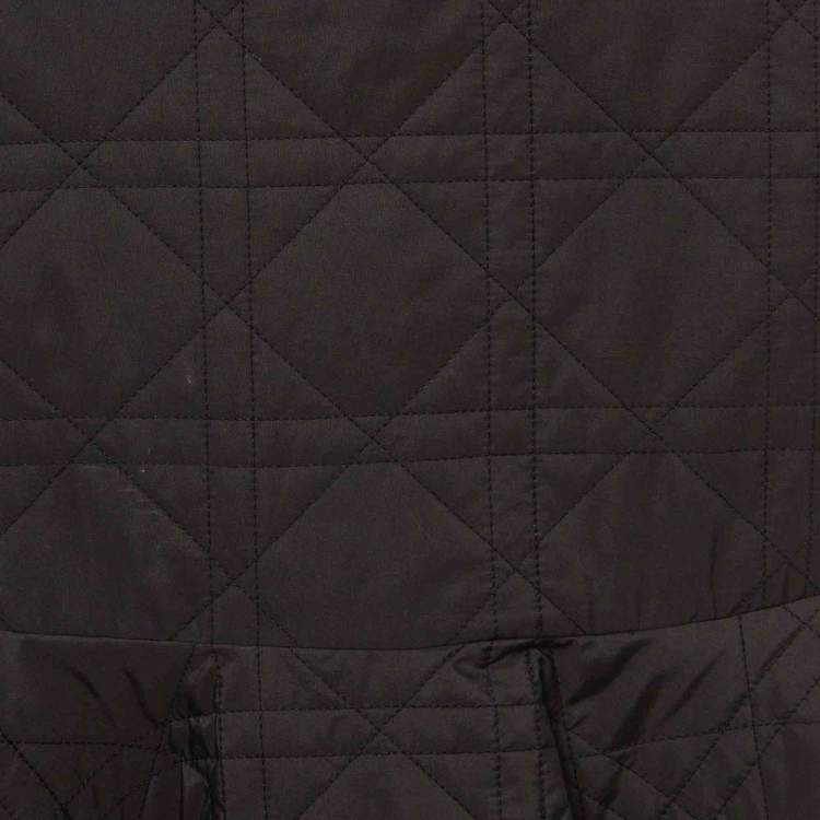 مملوكة مسبقًا Dior Kids Black Synthetic Macrocannage Flared Dress 8 Yrs