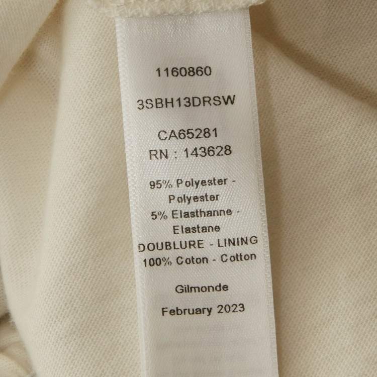 Pre Owned Dior Kids Cream Jersey & Sequin Skater Dress 8 Yrs