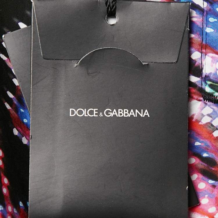 Pre Owned Dolce & Gabbana Kids Black Printed Cotton Bermuda Shorts 9/10 Yrs 