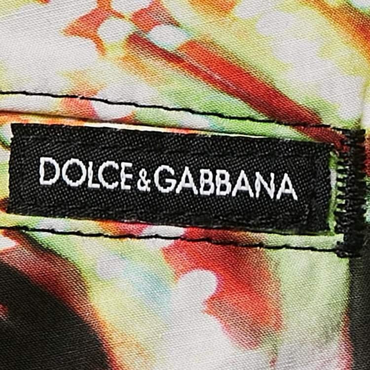 Pre Owned Dolce & Gabbana Kids Black Printed Cotton Bermuda Shorts 9/10 Yrs 