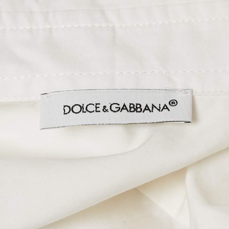 Pre Owned Dolce & Gabbana Kids White Cotton Long Sleeve Shirt 6 Yrs 