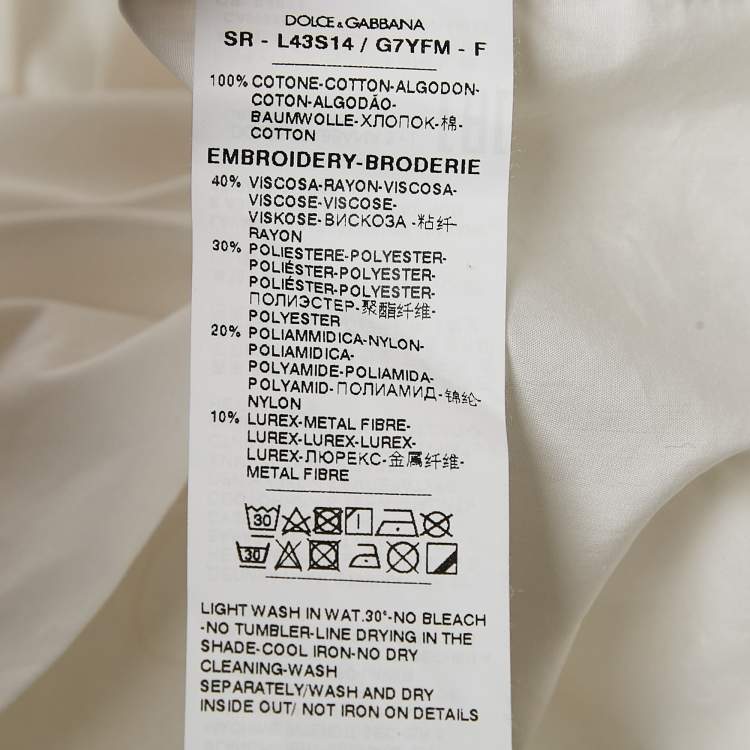 Pre Owned Dolce & Gabbana Kids White Cotton Long Sleeve Shirt 6 Yrs 