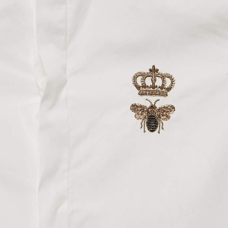 Pre Owned Dolce & Gabbana Kids White Cotton Long Sleeve Shirt 6 Yrs 