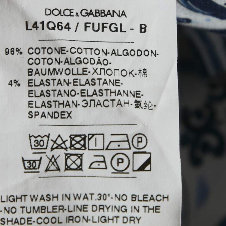 Pre Owned Dolce & Gabbana White Cotton Bermuda Shorts 9-10 Yrs