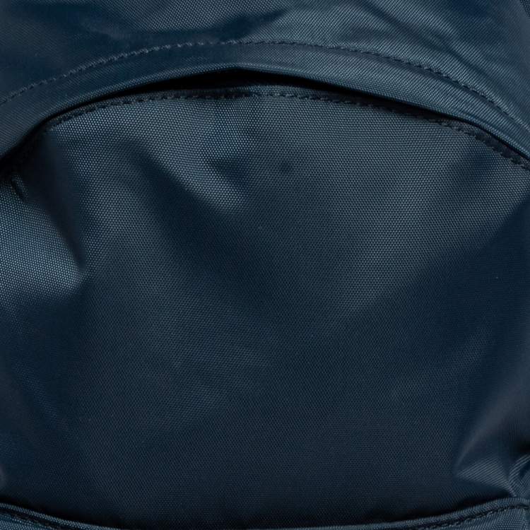 Pre Owned Dolce & Gabbana Blue Nylon  Logo Plaque Small Backpack