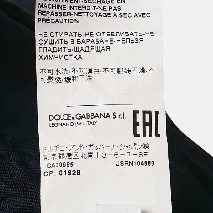 Pre Owned Dolce & Gabbana Kids Navy Blue Logo Applique Synthetic Puffer Jacket 9/10 Yrs 