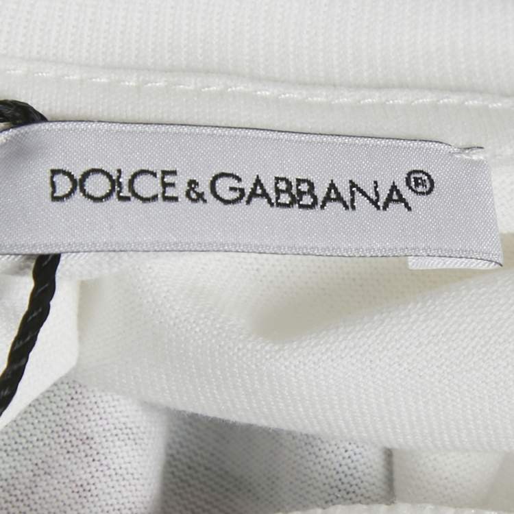 Pre Owned Dolce & Gabbana Kids White Floral Print Cotton Crew Neck T-Shirt 18 - 24 M