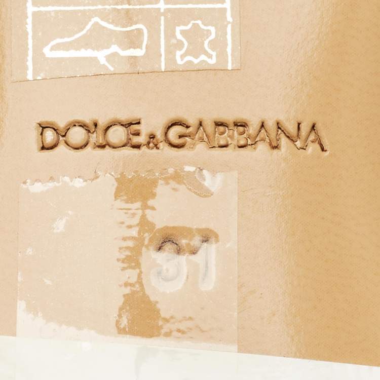 Pre Owned Dolce & Gabbana Yellow Lace Bellucci Ballet Flats Size 31