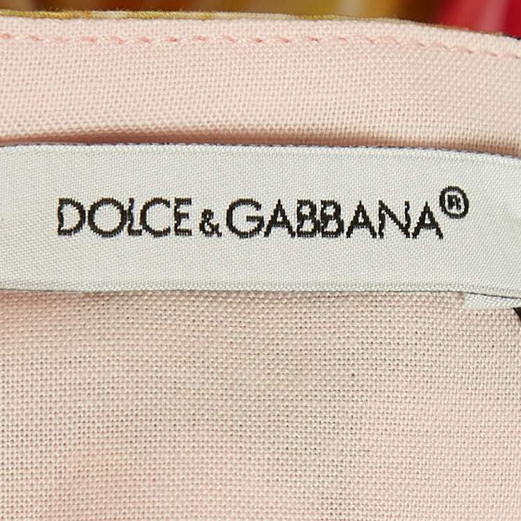 Pre Owned Dolce & Gabbana Multicolor Floral Printed Cotton Poplin Dress (11-12 Yrs)