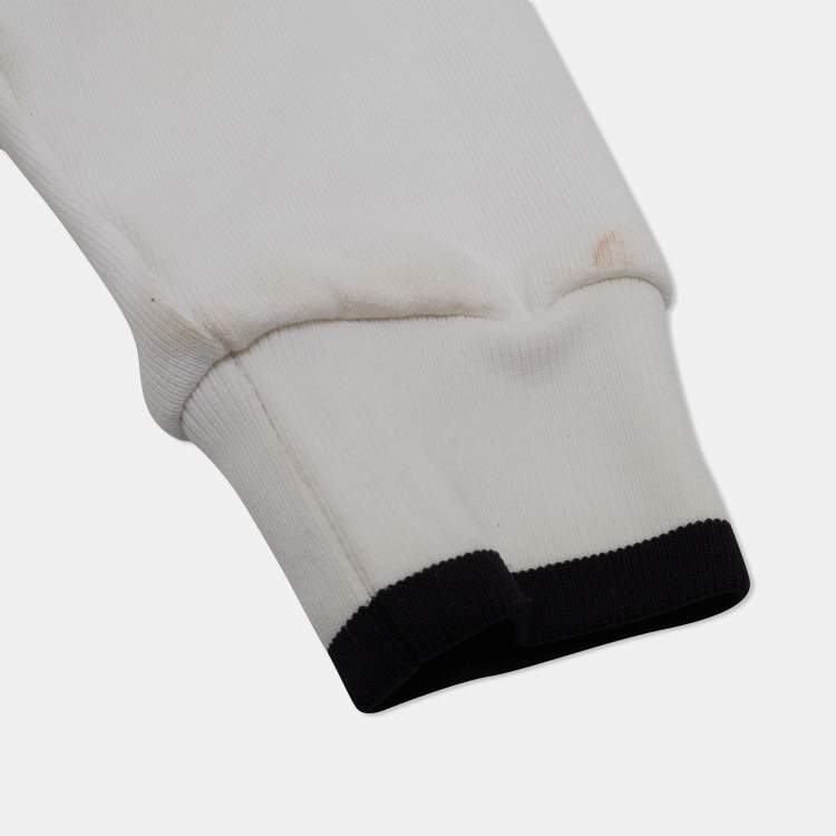 Pre Owned Dolce & Gabbana Kids White Logo Embroidered Cotton Sweatshirt 2 Yrs 