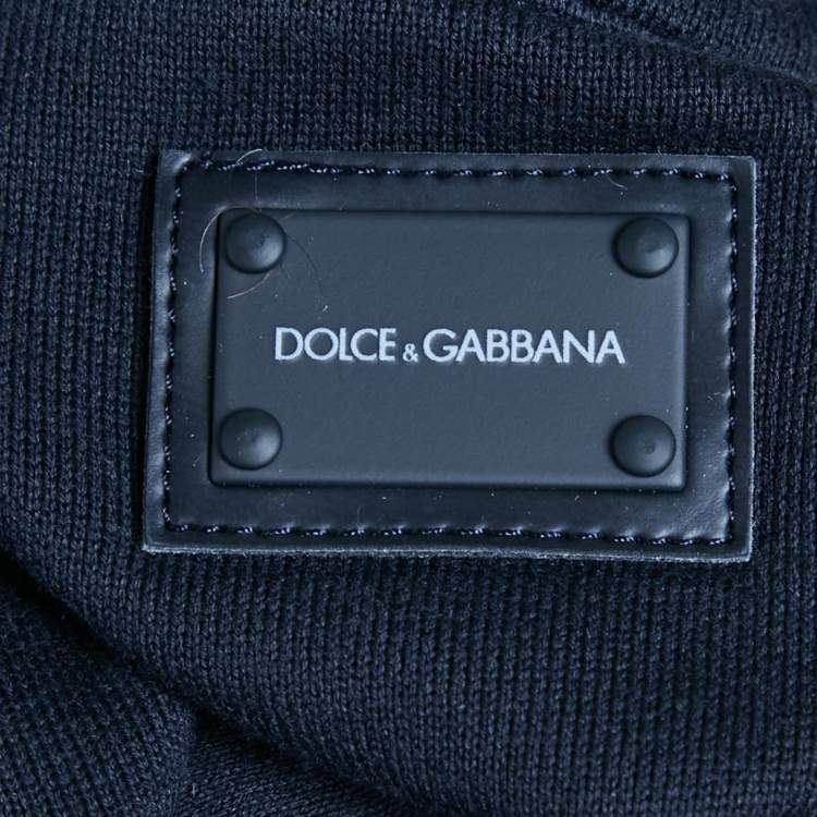 Pre Owned Dolce & Gabbana Kids Navy Blue Cotton Knit Shorts 6 Yrs