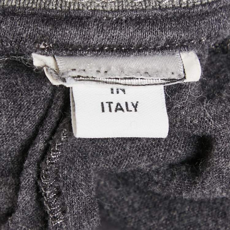 Pre Owned Dolce & Gabbana Kids Grey Patterned Jersey Jogger Pants 9/10 Yrs