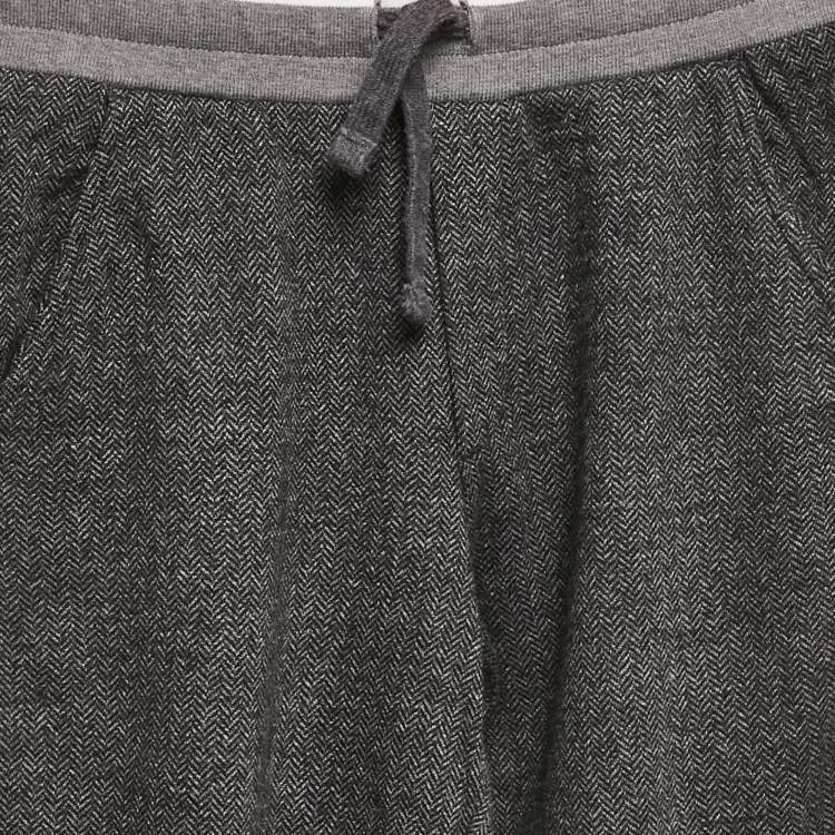 Pre Owned Dolce & Gabbana Kids Grey Patterned Jersey Jogger Pants 9/10 Yrs