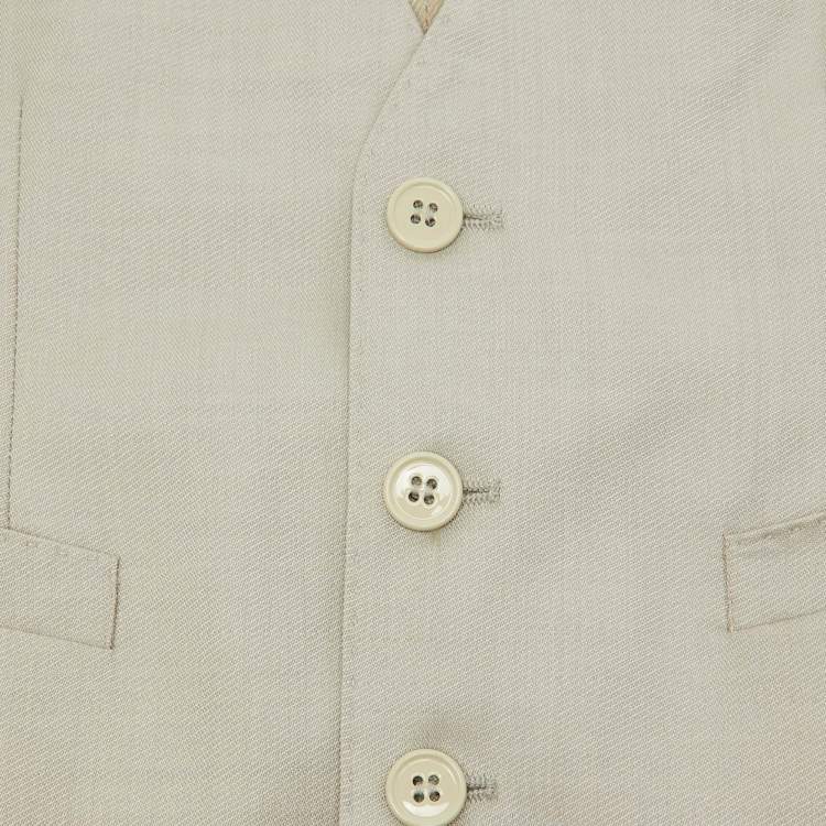 Pre Owned Dolce & Gabbana Beige Wool & Silk Waist Coat 4 yrs