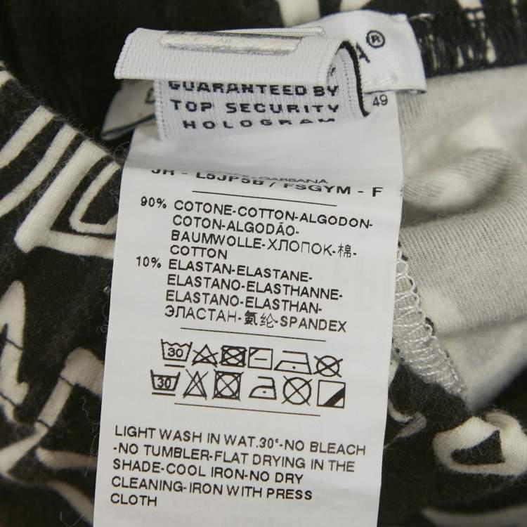 Pre Owned Dolce & Gabbana Kids Black Printed Jersey Leggings 6Yrs