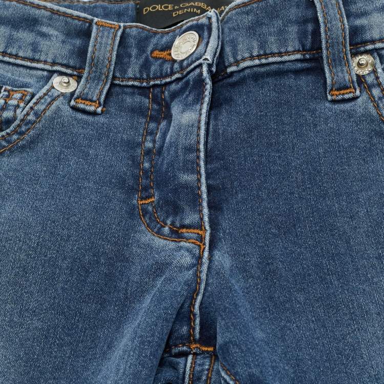 Pre Owned Dolce & Gabbana Kids Blue Denim Jeans 12/18M Waist 18"