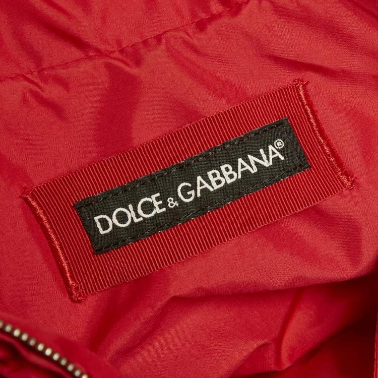 Pre Owned Dolce & Gabbana Blue/Red Plaid Wool and Synthetic Detachable Down Coat 5 Yrs