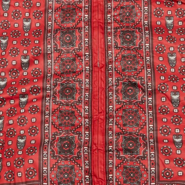 Pre Owned Dolce & Gabbana Kids Red Owl Printed Gillet Size 9/10 Yrs